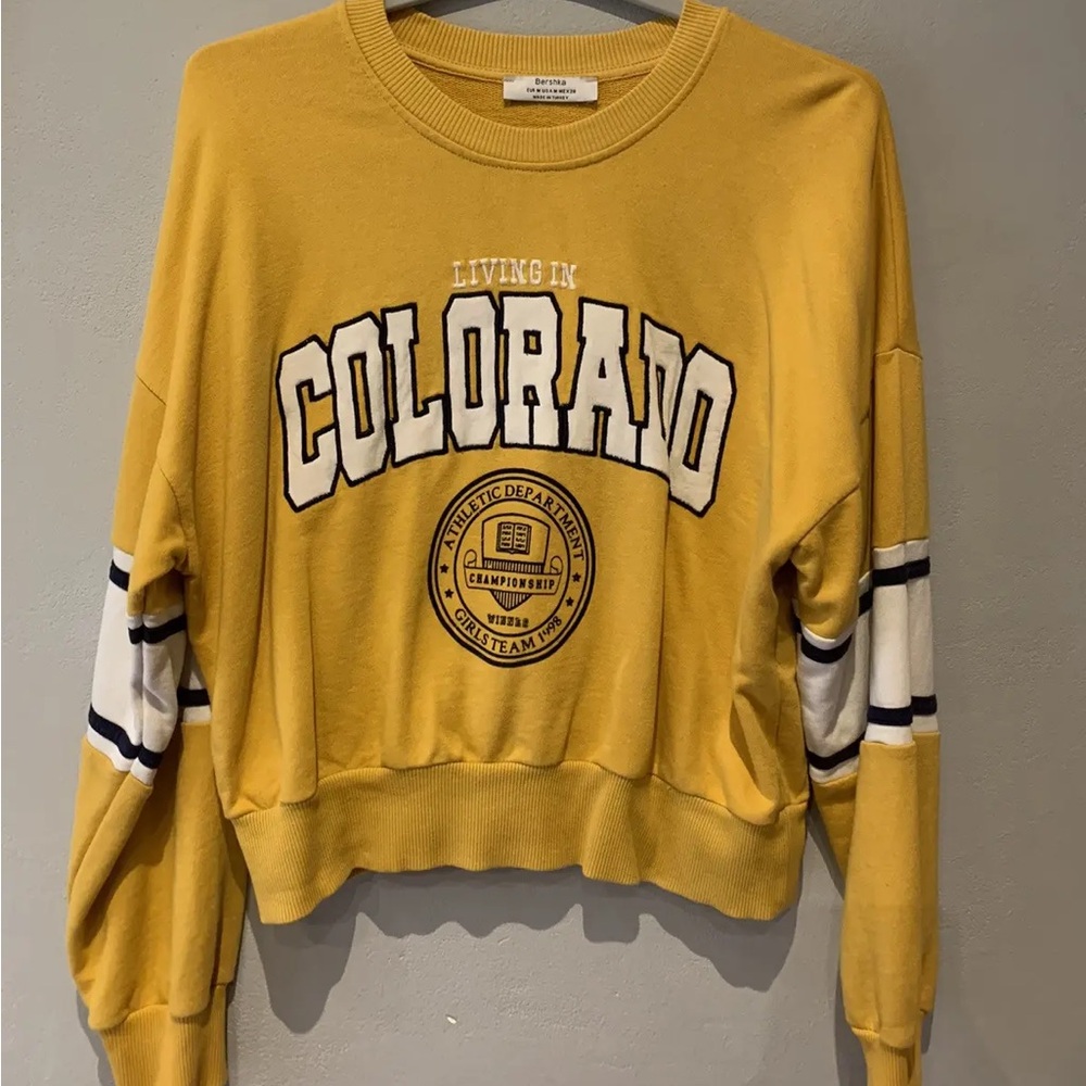 Bershka Yellow Colorado Kids Sweatshirt
